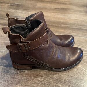 Eric Michael Tucson Brown Ankle Boot with Buckle & Zipper Size 38